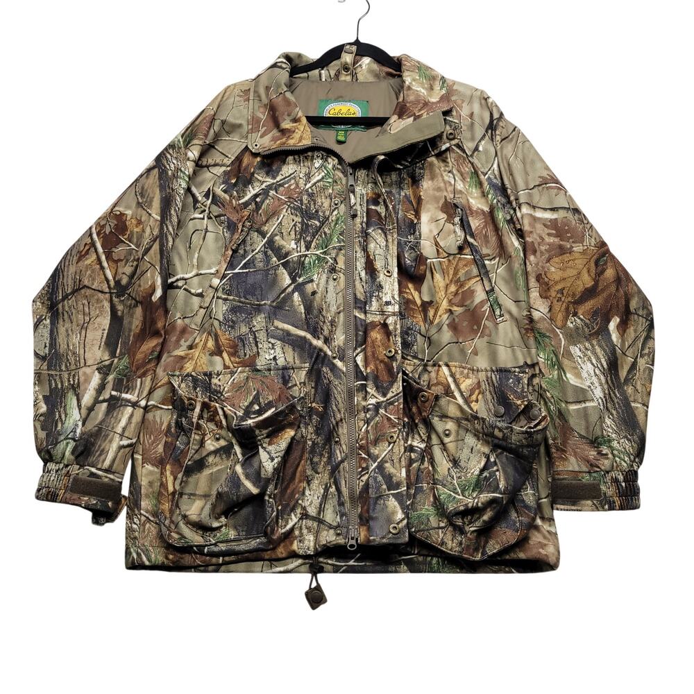 Cabelas Womens Medium Realtree Camo Hunting Jacket Hooded Outdoor Coat